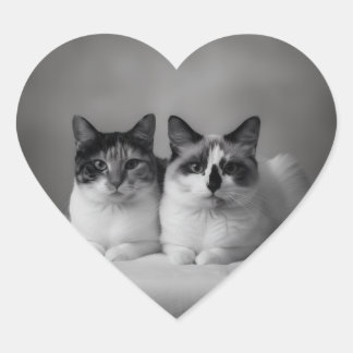 Custom Pet Portrait Heart Sticker