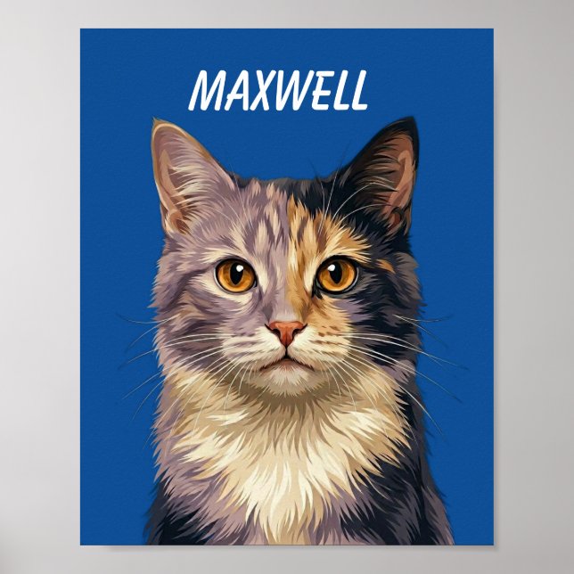 Custom Pet Portraits Using Pet Photo Personalized  Poster (Vorne)