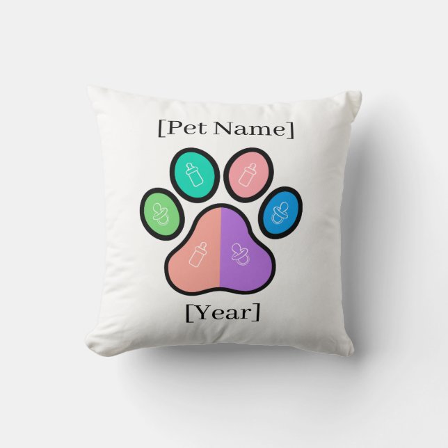 Custom Pet Sibling Baby Bodysuit - New Big Brother Kissen (Vorderseite)