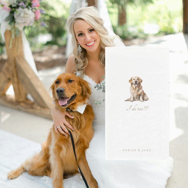 Custom Pet Wedding Guest Napkins Serviette (Von Creator hochgeladen)
