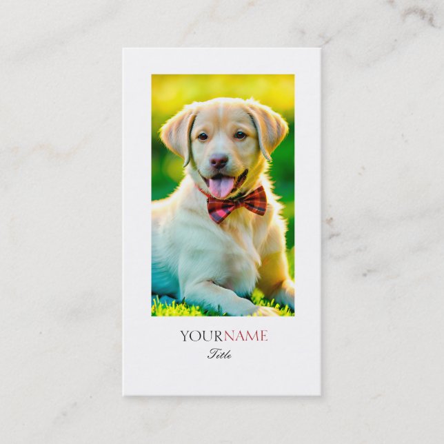 Custom Pet White Border Visitenkarte (Vorderseite)