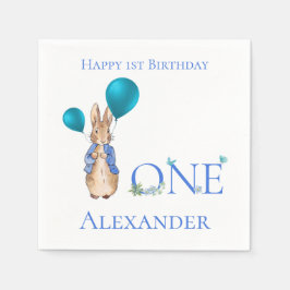 Custom Peter das Kaninchen 1. Geburtstag Serviette
