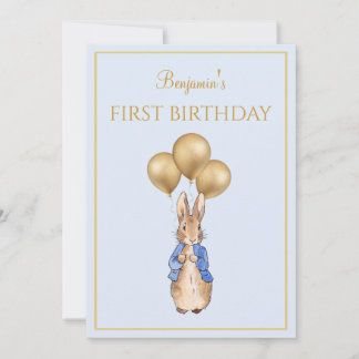 Custom Peter der Rabbit erste Geburtstag Einladung
