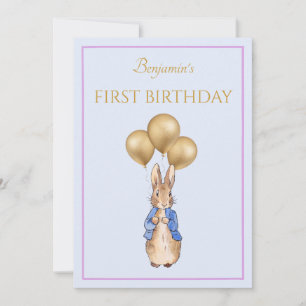 Custom Peter the Rabbit Einladung zum ersten Gebur