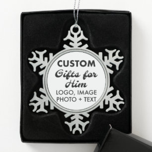 Custom Pewter Snowflake Pet Memorial Ornament