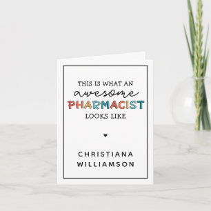 Custom Pharmacist Funny Phantastisch Pharmacist Ge Karte