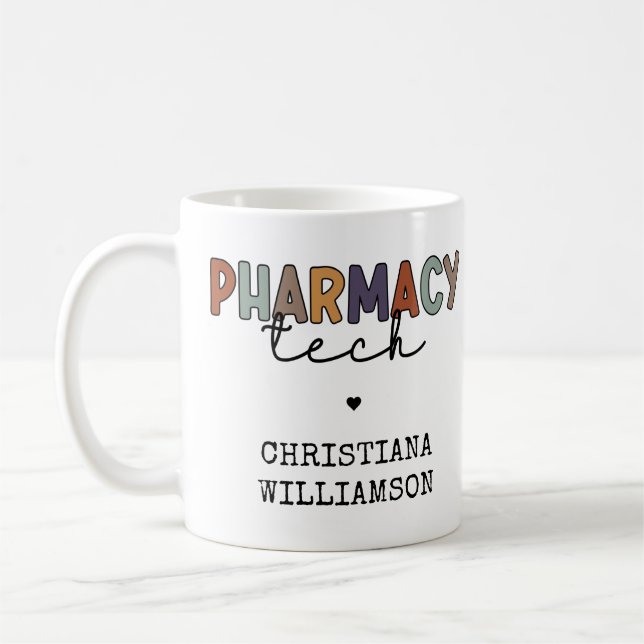 Custom Pharmacy Tech Retro Pharmacy Technique Kaffeetasse (Links)