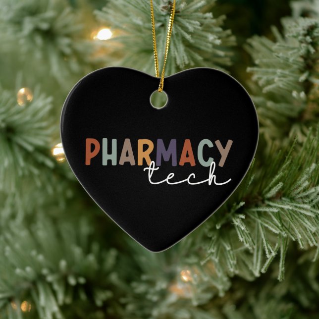 Custom Pharmacy Tech Retro Pharmacy Technique Keramik Ornament (Baum)