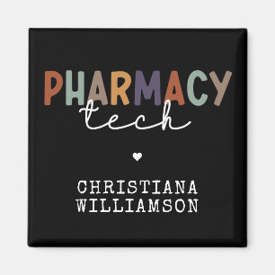 Custom Pharmacy Tech Retro Pharmacy Technique Magnet