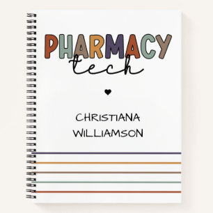 Custom Pharmacy Tech Retro Pharmacy Technique Notizbuch