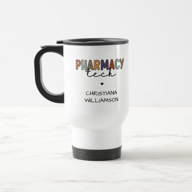 Custom Pharmacy Tech Retro Pharmacy Technique Reisebecher (Links)