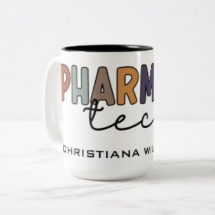 Custom Pharmacy Tech Retro Pharmacy Technique Zweifarbige Tasse