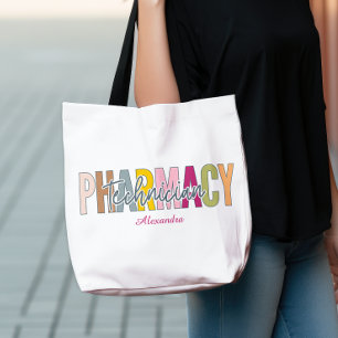 Custom Pharmacy Technician Bold Rainbow Letters
