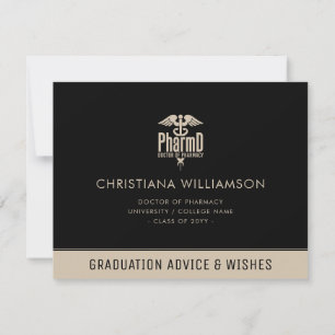 Custom PharmD Doctor of Pharmacy Advice and Wishin Mitteilungskarte