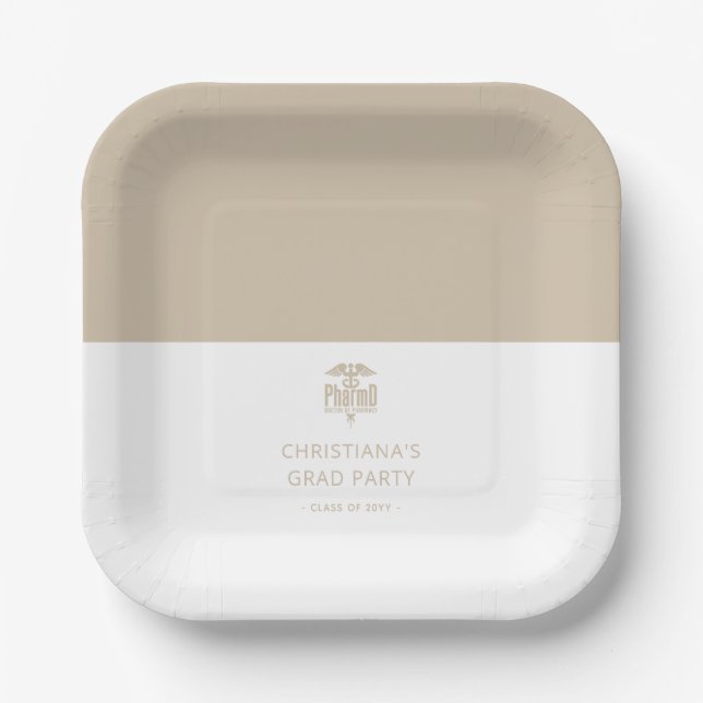 Custom PharmD Doctor of Pharmacy Graduation Party Pappteller (Vorderseite)