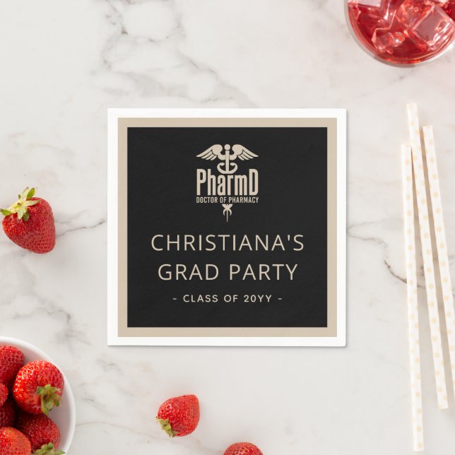 Custom PharmD Doctor of Pharmacy Graduation Party Serviette (Beispiel)
