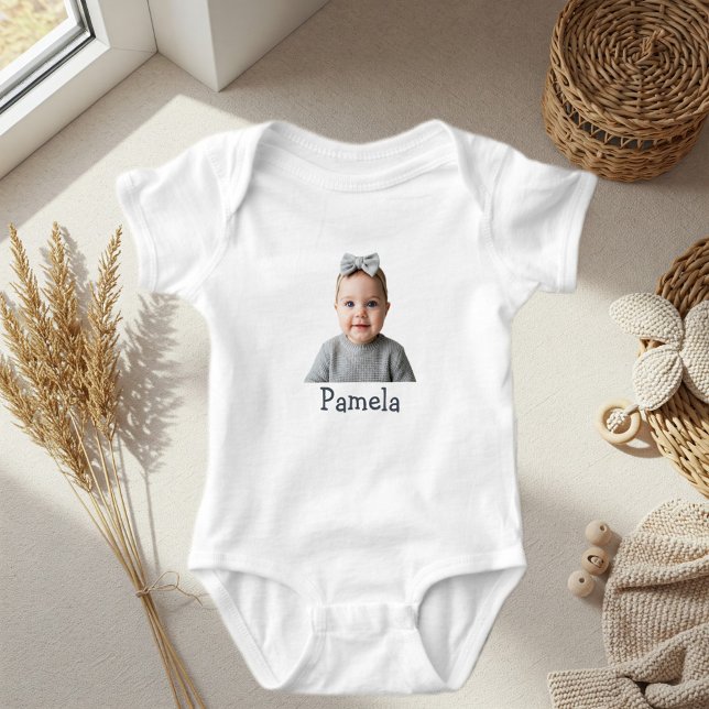 Custom photo and Name Design Baby Strampler (Von Creator hochgeladen)