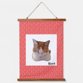 Custom Photo and Name Japanese Scroll Wandteppich Mit Holzrahmen