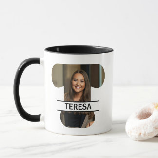 Custom Photo and Name Letter 'T' Tasse