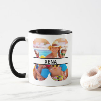 Custom Photo and Name Letter 'X' Tasse
