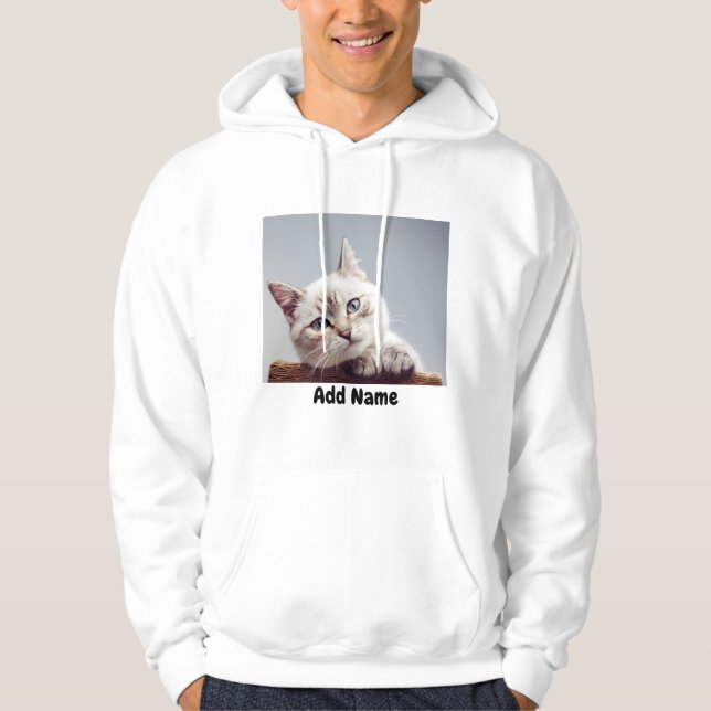 Custom Photo and Name Personalized  Hoodie (Vorderseite)