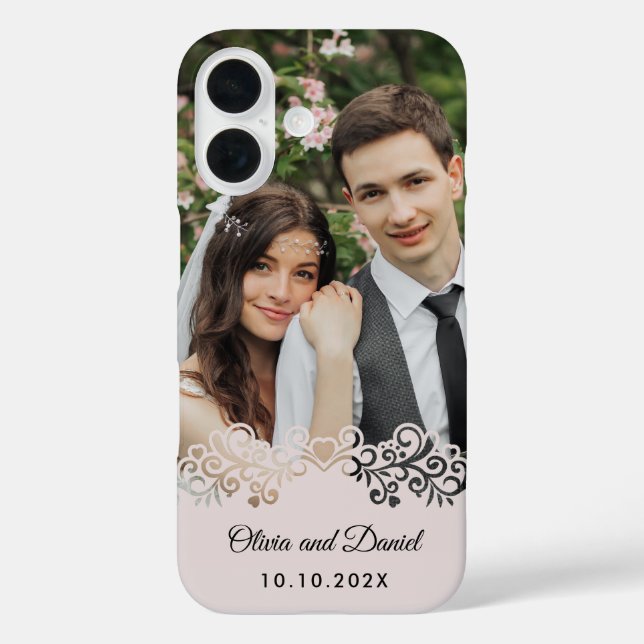 Custom Photo and Personalized Wedding Gift Case-Mate iPhone Hülle (Rückseite)