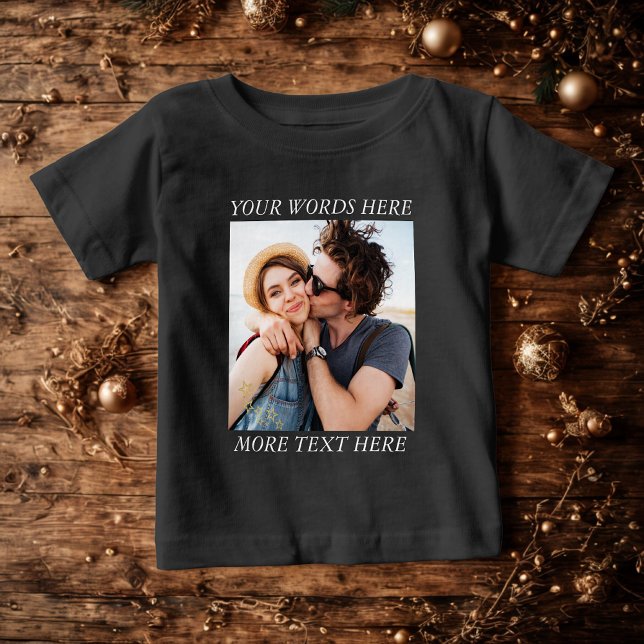 Custom Photo and Text Baby T-shirt (Von Creator hochgeladen)