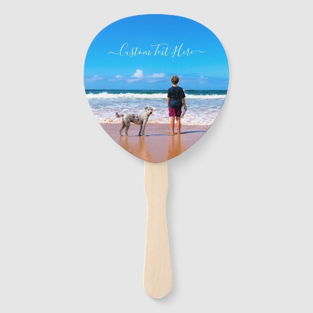 Custom Photo and Text Han Fan Your Own Design Fächer (Vorderseite)