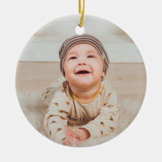 Custom photo and text keramik ornament