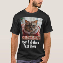 Custom Photo and Text Simple T-Shirt