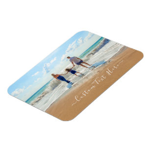 Custom Photo and Text Your Design Family Vacation Magnet