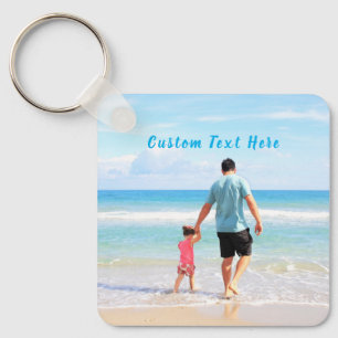 Custom Photo and Text - Your Own Design - With DAD Schlüsselanhänger