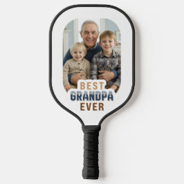 Custom Photo Best Grandpa Ever Pickleball Schläger