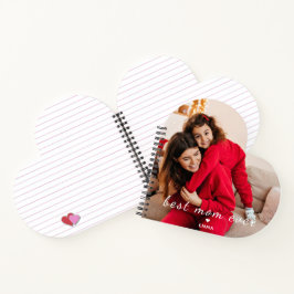 Custom Photo Best Mom Ever Cute Heart Notizbuch