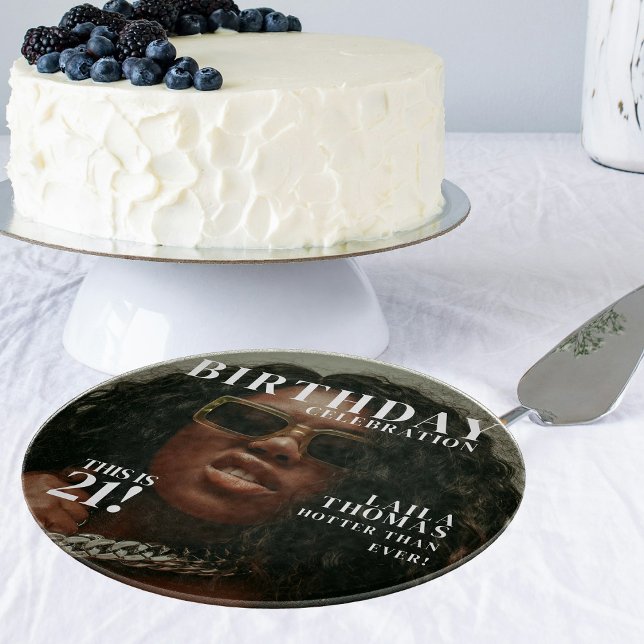 Custom Photo Birthday Party Magazine Cover  Schneidebrett (Custom Photo Birthday Party Magazine Cover Cutting Board)