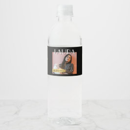 Custom Photo Bottle Label, Birthday Magazine Cover Wasserflaschenetikett