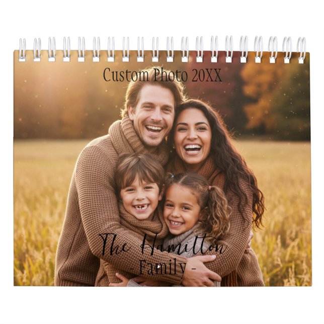 Custom Photo Calendar, Rustic Wall Design Kalender (Titelbild)