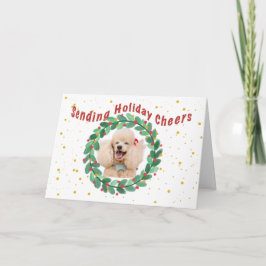 Custom Photo Christmas Card with  Wreath Karte