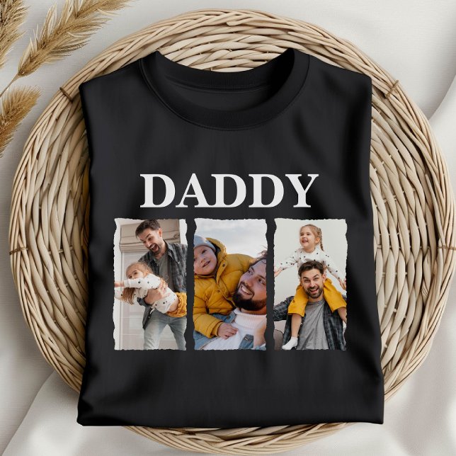 Custom Photo Collage Daddy – Personalized Gift T-Shirt (Von Creator hochgeladen)