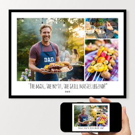 Custom Photo Collage Fun Family Quote Modern Poster