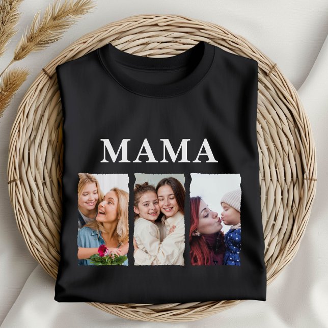Custom Photo Collage Mama – Personalized Gift T-Shirt (Von Creator hochgeladen)