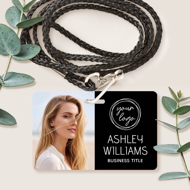 Custom Photo Company Logo Name Employee Black ID Ausweis (Von Creator hochgeladen)