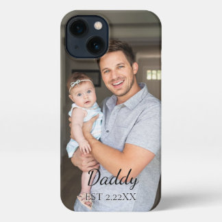 Custom Photo "DADDY'' new father iPhone 13 Hülle