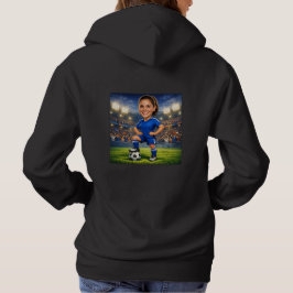 Custom Photo-Face Soccer/Football Star Caricature Hoodie