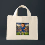 Custom Photo-Face Soccer/Football Star Caricature  Mini Stoffbeutel<br><div class="desc">Two Designs in One: The Ultimate Personalized Soccer Fan Tote Bag! Double the style and double the spirit with our customizable soccer caricature tote bag. This versatile bag is a game-changer, featuring two distinct designs to match your mood. On one side, you’ll find a vibrant, high-energy soccer caricature of a...</div>