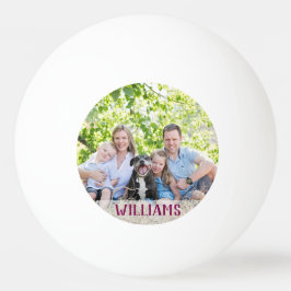 Custom Photo Family Collage Simple Elegant Picture Tischtennisball
