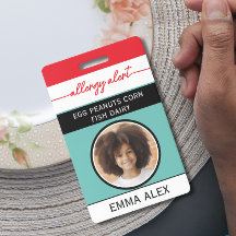 Custom Photo Food Allergy Alert Chef 