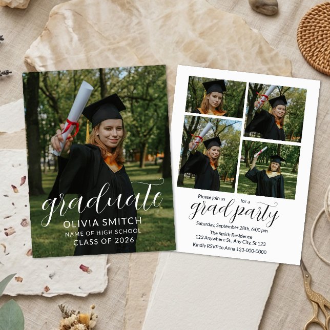 Custom Photo Graduation Party Invitation Einladung (Von Creator hochgeladen)