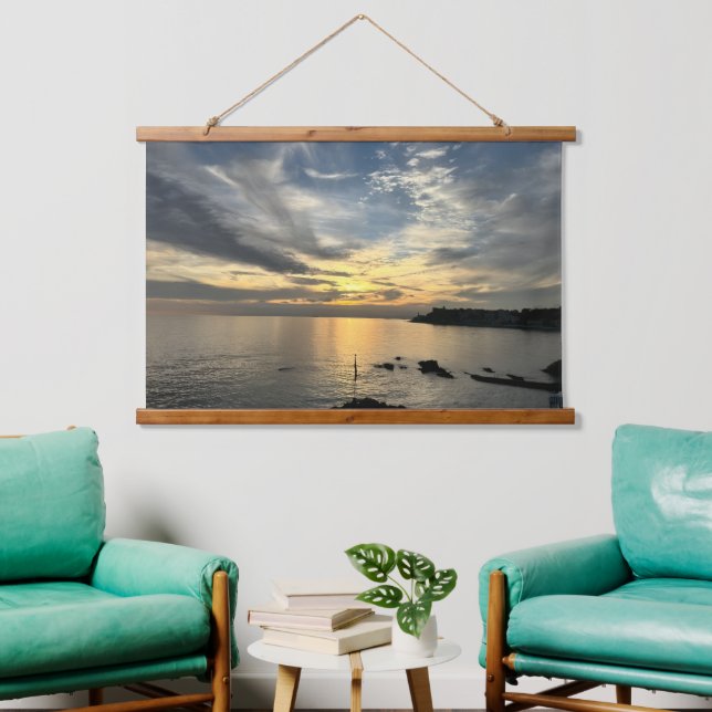 Custom photo image picture personalized horizontal wandteppich mit holzrahmen (Wohnzimmer)