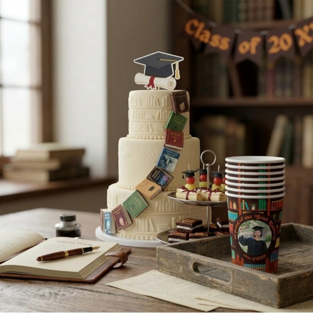 Custom Photo Library-Themed  Pappbecher (Von Creator hochgeladen)